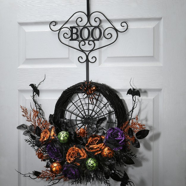 Halloween boo quot Wreath Hanger