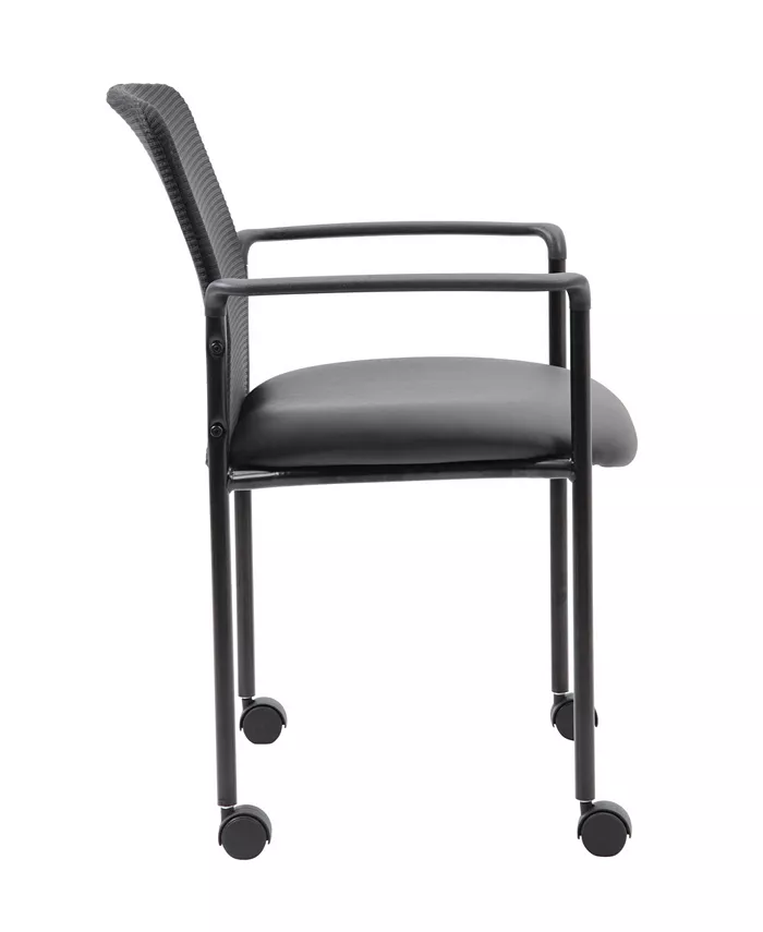 Boss Office Products Mesh Guest Chair with Casters