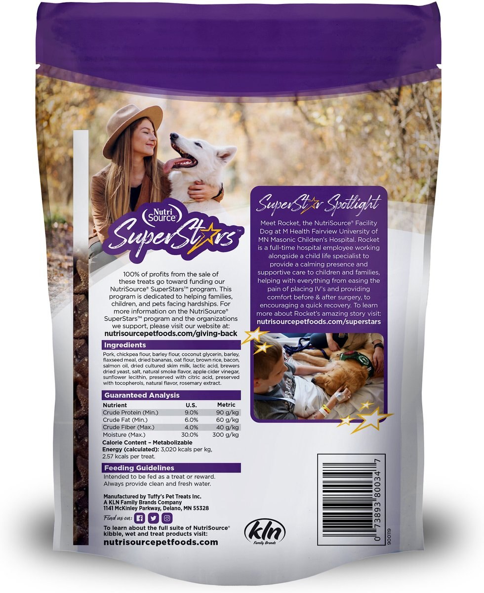 NutriSource Super Star Training Bacon Flavor Dog Treats