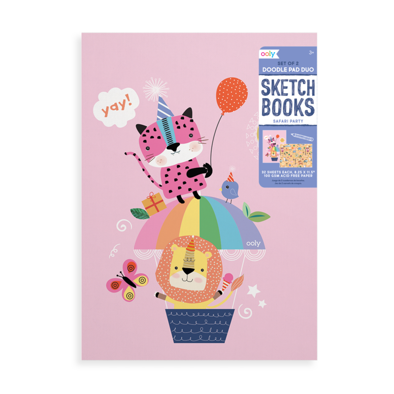 Doodle Pad Duo Sketchbooks - Safari Party by OOLY