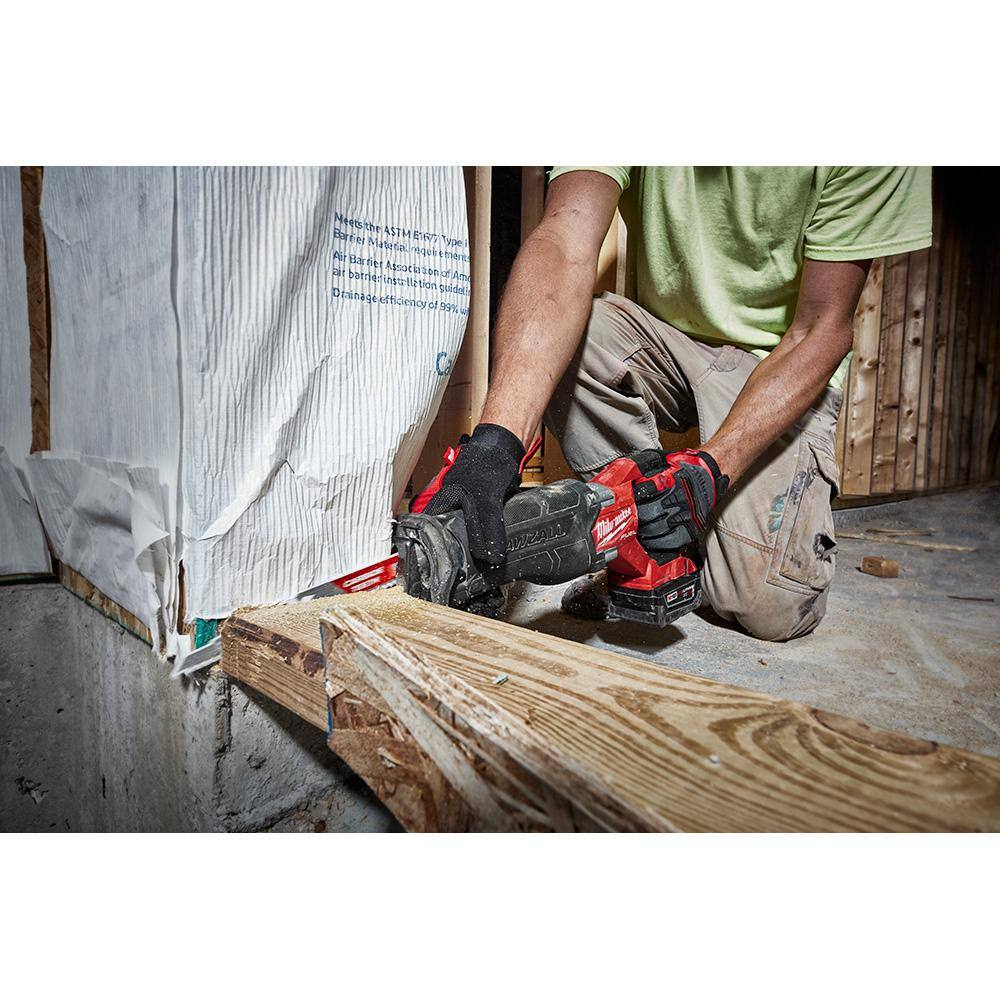 MW M18 FUEL 18-Volt Lithium-Ion Brushless Cordless SAWZALL w1 in. SDS-Plus Rotary Hammer Two 6 Ah High Output Batteries 2821-20-2713-20-48-11-1862