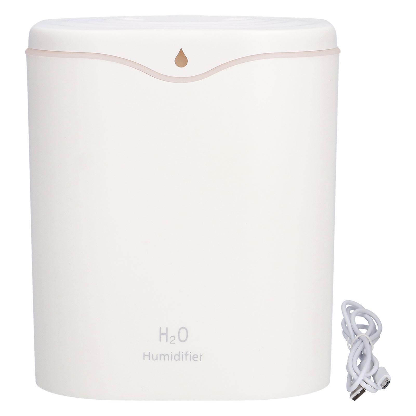 Double Spray Air Humidifier 2L Mini Silent Aroma Diffuser USB Powered for Home Bedroom Office White