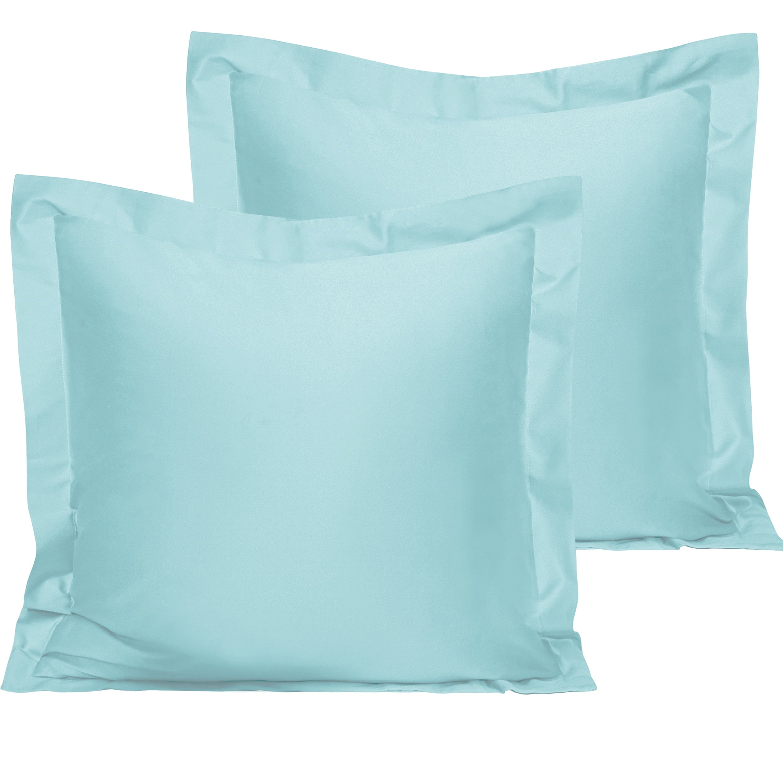 1PC Cotton Pillow Shams， Fade， Wrinkle and Shrinkage Resistant Soft Pillow Covers with Envelope Closure Euro Sham Covers (Aqua， 26x26 Inches)