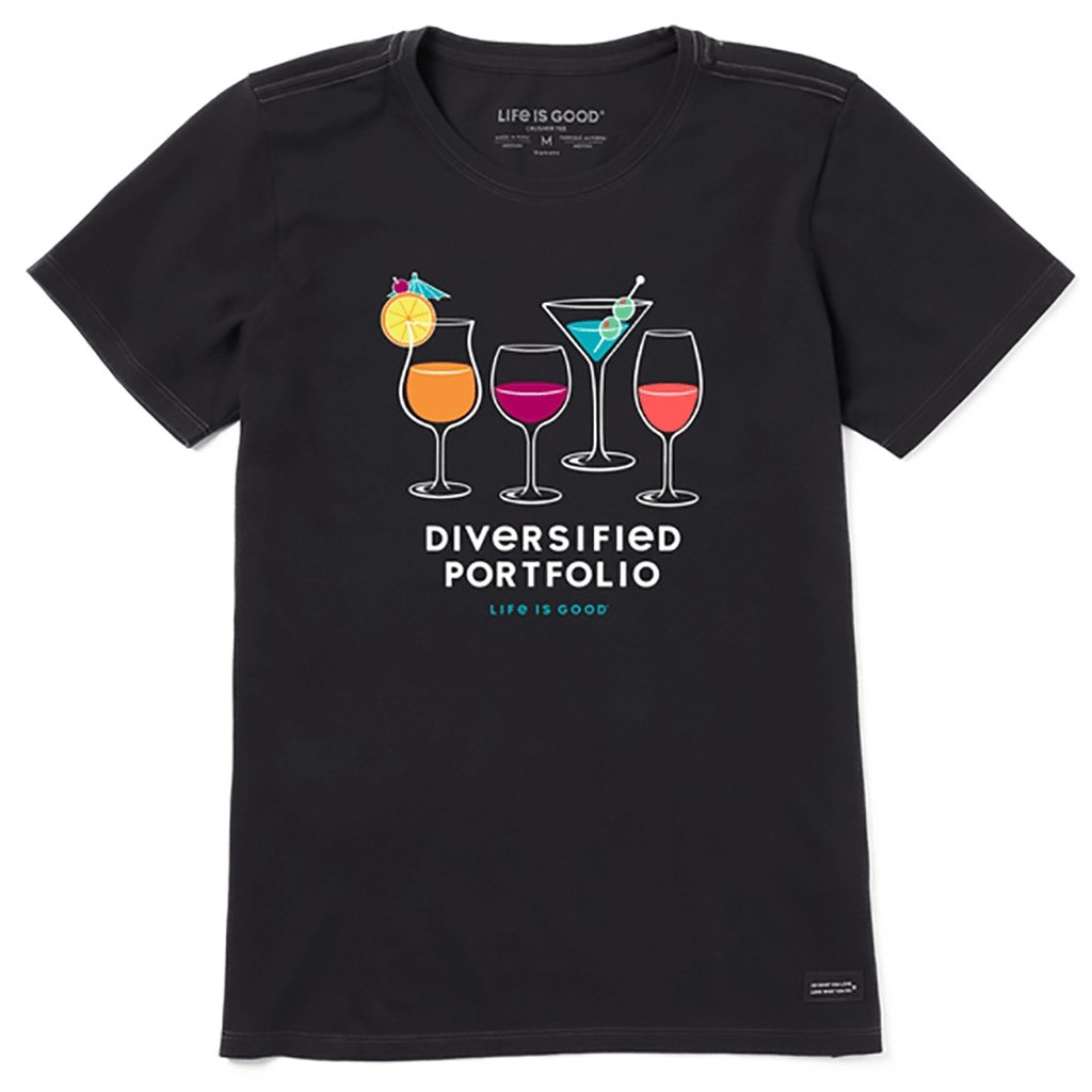 Life Is Good  Women's Diversified Portfolio Cocktails Crusher Tee