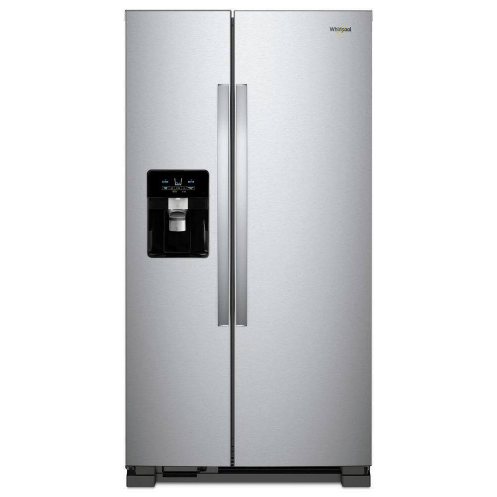 Whirlpool 24.6 cu. ft. Side by Side Refrigerator in Fingerprint Resistant Stainless Steel WRS325SDHZ