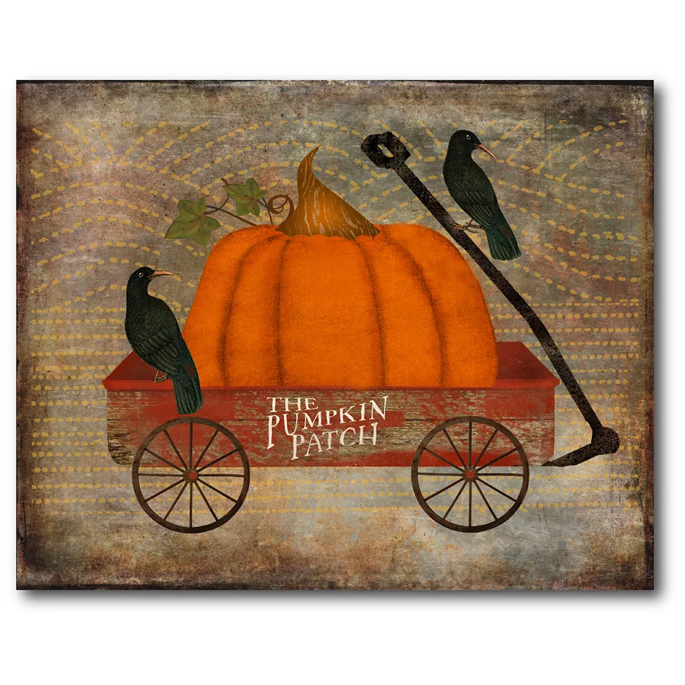 Courtside Market Fall Wagon Pumpkin Patch Canvas Wall Art