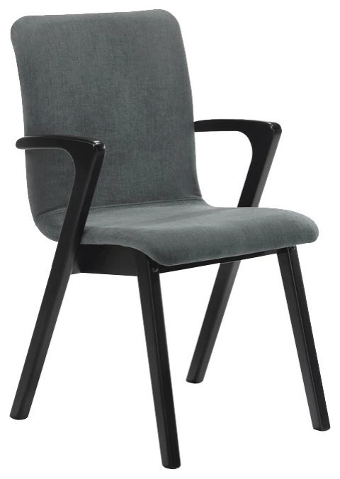 Caterina Arm Chair  Dark Gray Fabric  20 quotx24 quotx34 quot  Midcentury   Dining Chairs   by Rustic Home Furniture Deco  Houzz