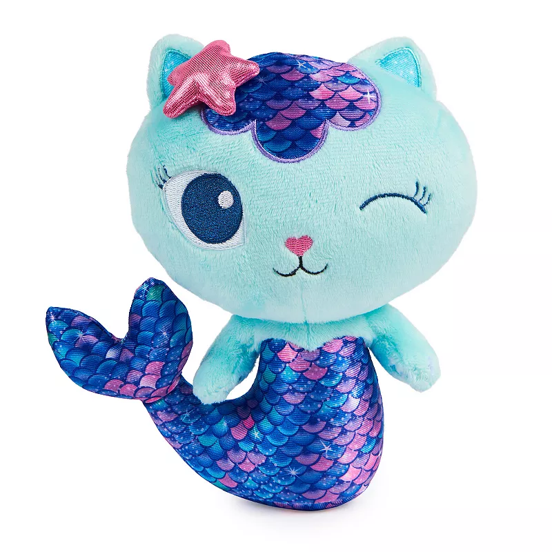 Spin Master Gabby's Dollhouse 8-inch MerCat Purr-ific Plush Toy