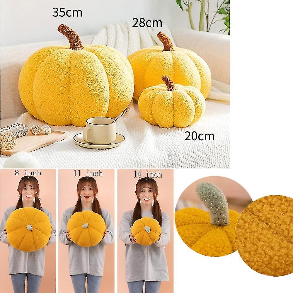 Miman Pumpkin Decor Plush Pumpkin Pillow， Halloween Pumpkin Stuffed Toy Pumpkin 3d Shaped Cushion For Home Decor