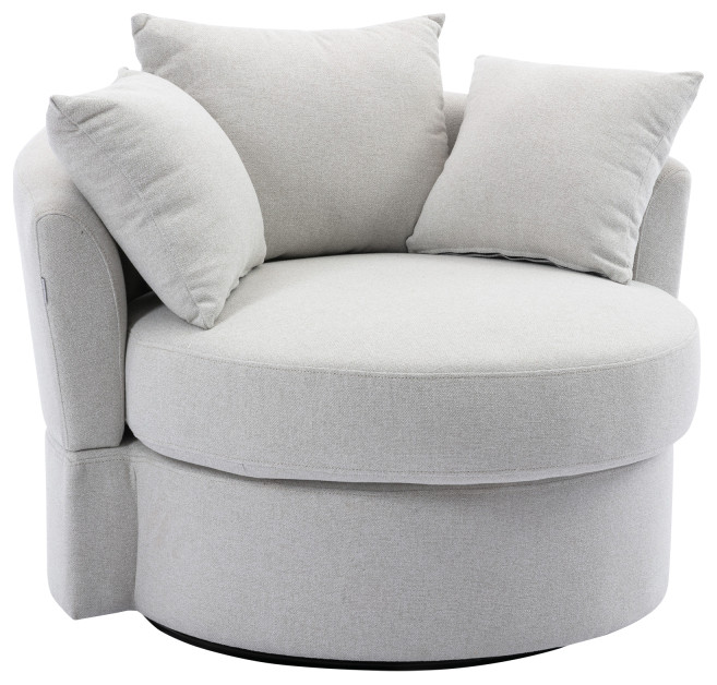 Lounge Swivel Bucket Accent Chair   Transitional   Armchairs And Accent Chairs   by Miron Demid LLC  Houzz