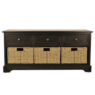 Decor Therapy Montgomery Black Storage Bench FR1729