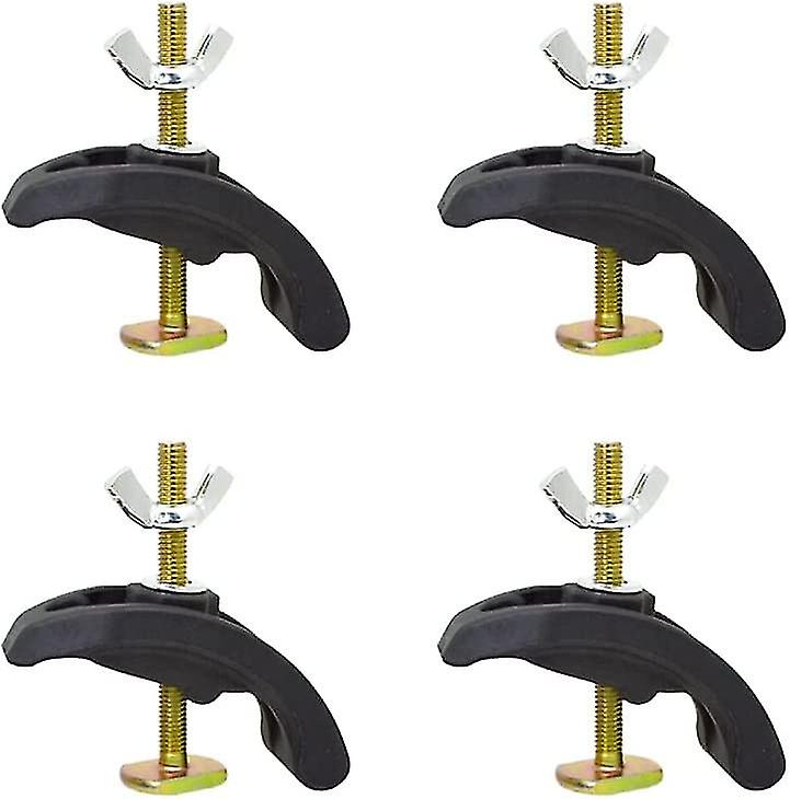 4pcs T Track Clamp Arcuate Press Plate Clamp Adjustable Cnc Engraving Machine T Track Hold Down Clamps Fixture Fastening Platen Router For T-slot Work