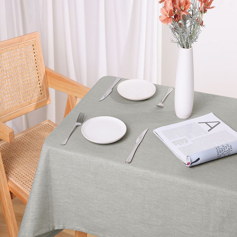 Rectangle Wrinkle-resistant Washable Polyester Linen Table Cover， 51 X 79