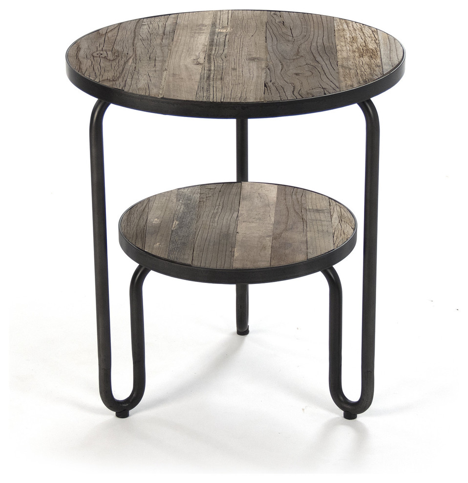 Alberta Round Side Table by Zentique   Industrial   Side Tables And End Tables   by Nook  ampCottage  Houzz