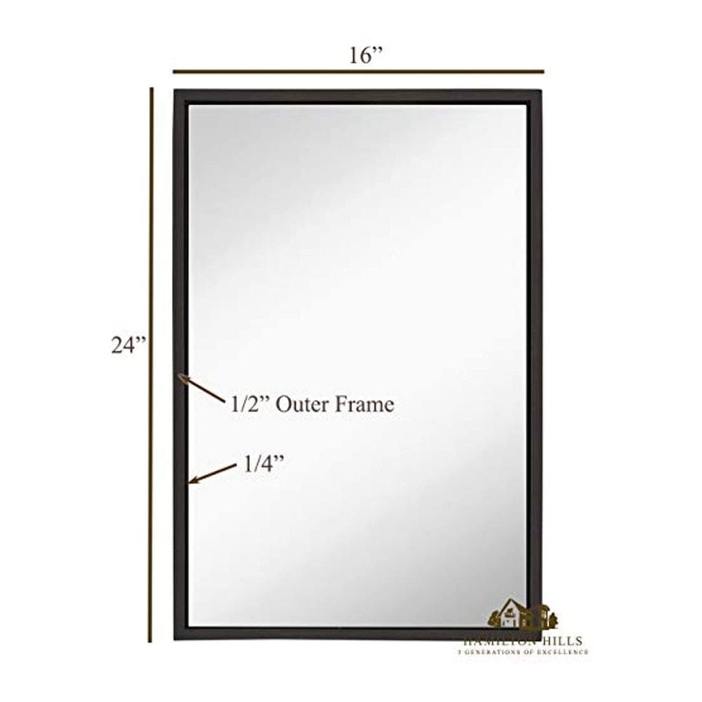 Clean Large Modern Wenge Frame Wall Mirror 16