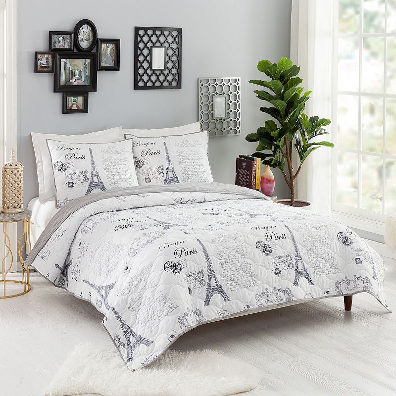 Presidio Square Dreams of Paris 3-Piece Quilt Set