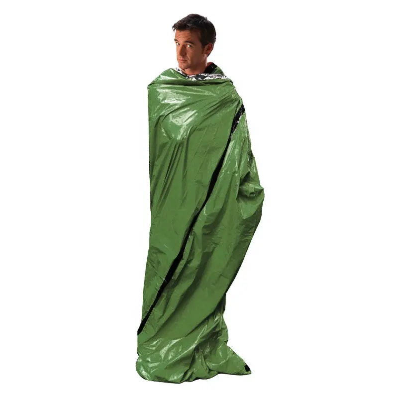 Camping Waterproof Thermal Bivy Sack Space Blanket PE Foil Thermal Emergency Sleeping Bag