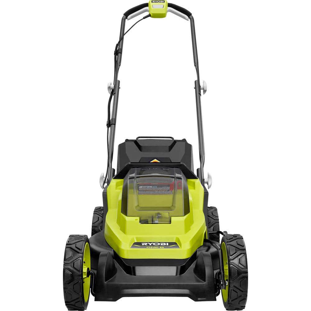 RYOBI ONE 18V 13 in Cordless Battery Walk Behind Push Lawn Mower