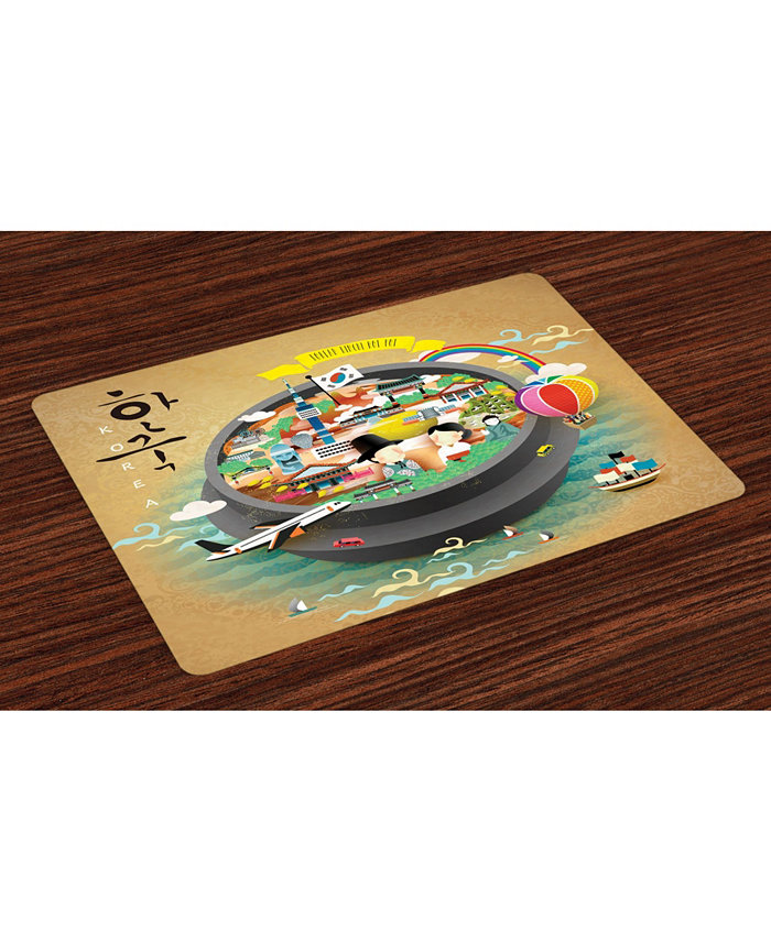 Ambesonne Korea Place Mats Set of 4