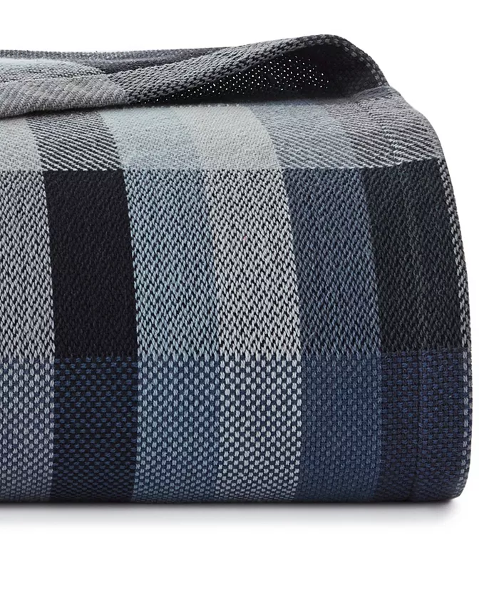 Eddie Bauer Windsor Stripe Cotton Reversible Blanket， Twin