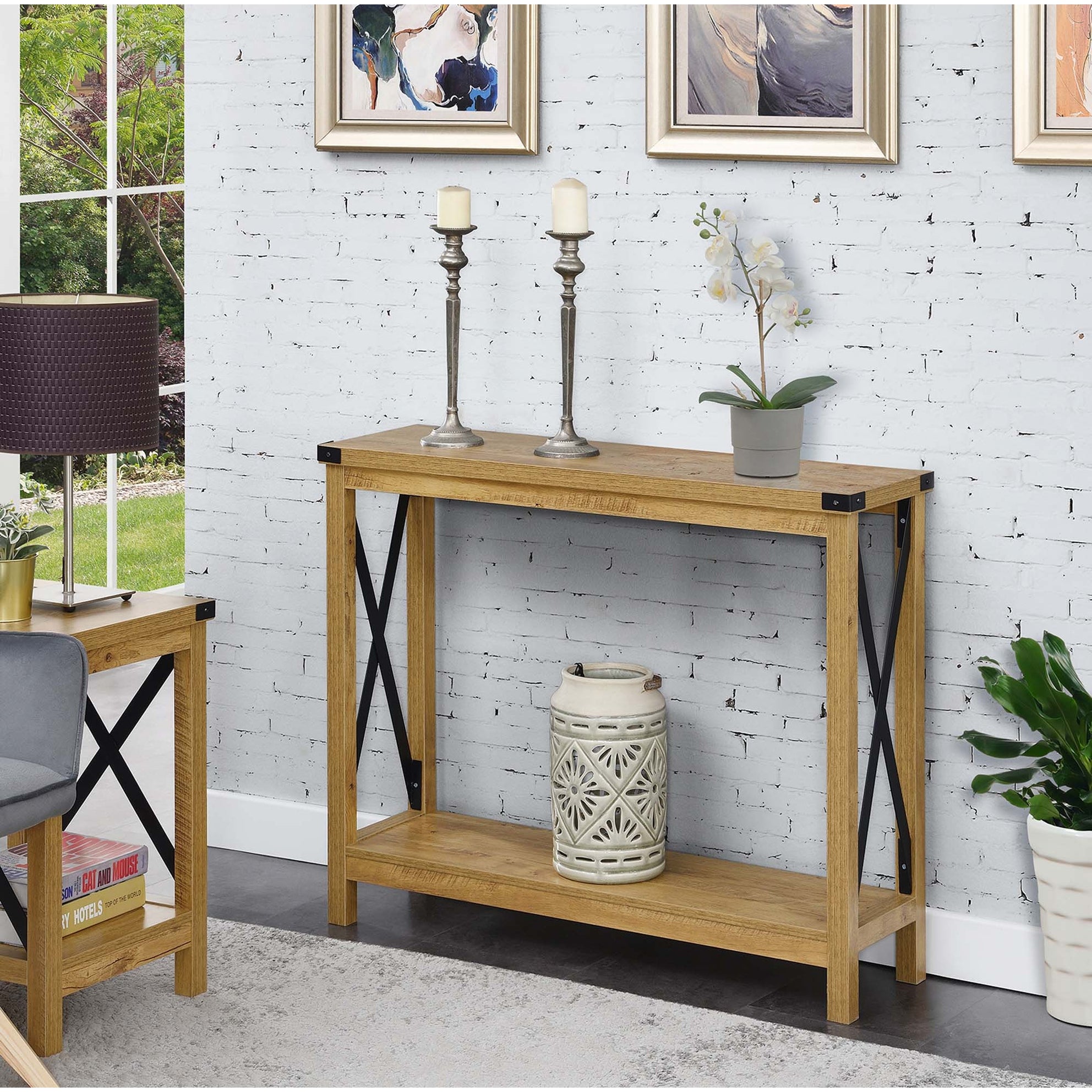 Carbon Loft Dahlonega Console Table with Shelf