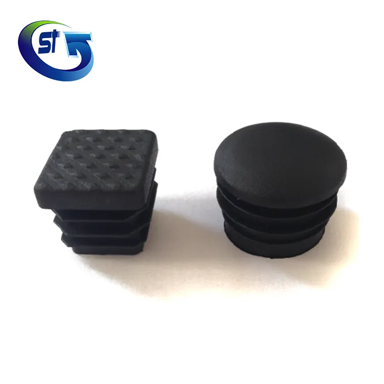 Supplying high quality Black PE Rectangular custom plastic pvc pipe fitting end cap PFC 100X50