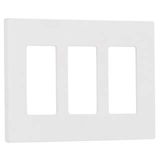 Lutron Claro 3 Gang Wall Plate for DecoratorRocker Switches Gloss White (CW-3-WH-2PK) (2-Pack) CW-3-WH-2PK