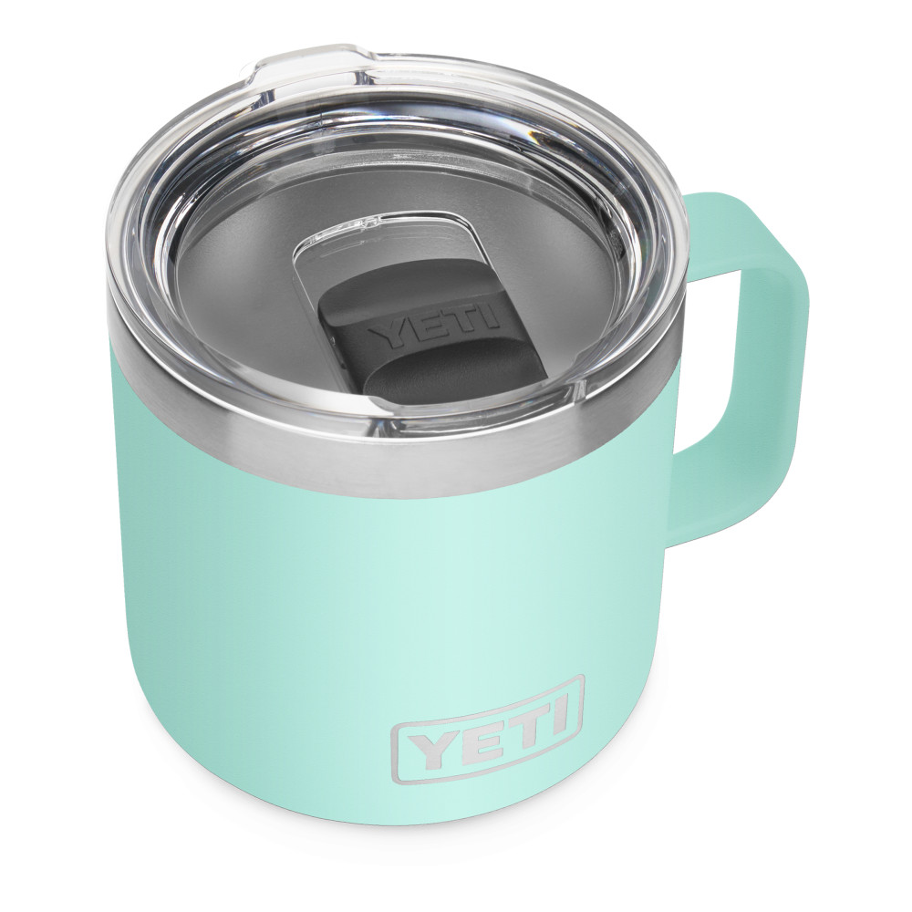 Yeti Rambler Mug with MagSlider Lid 14oz， Seafoam ;