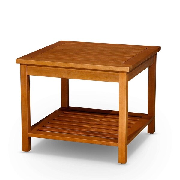 Longs Peak Eucalyptus 2Shelf Side Table，Espresso