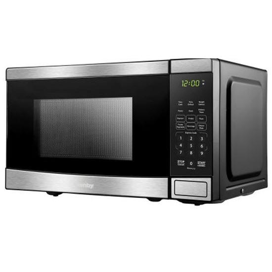 Danby 17-inch, 0.7 cu.ft. Countertop Microwave Oven with 6 Auto Cook Options DBMW0721BBS