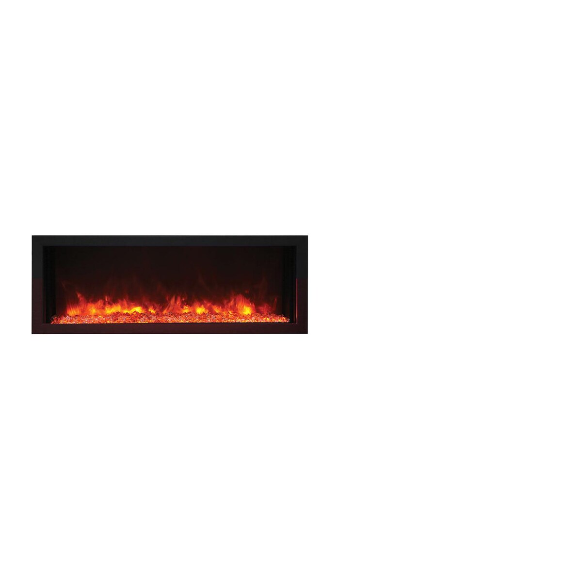 Remii by Amantii Panorama Extra Slim 45-Inch Smart Built-In Electric Fireplace with Black Steel Surround