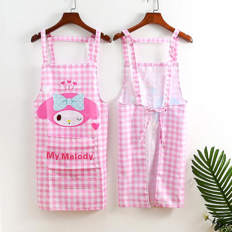 Born Pretty Kawaii Sanrios Cinnamonroll Kuromi My Melody Cartoon Cooking Kitchen Restaurant Bib Apron With Pocket Oil-proof Waterproof