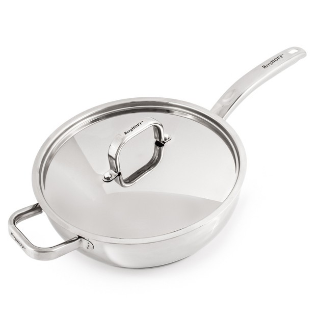 Berghoff Belly Shape 18 10 Stainless Steel Skillet With Stainless Steel Lid