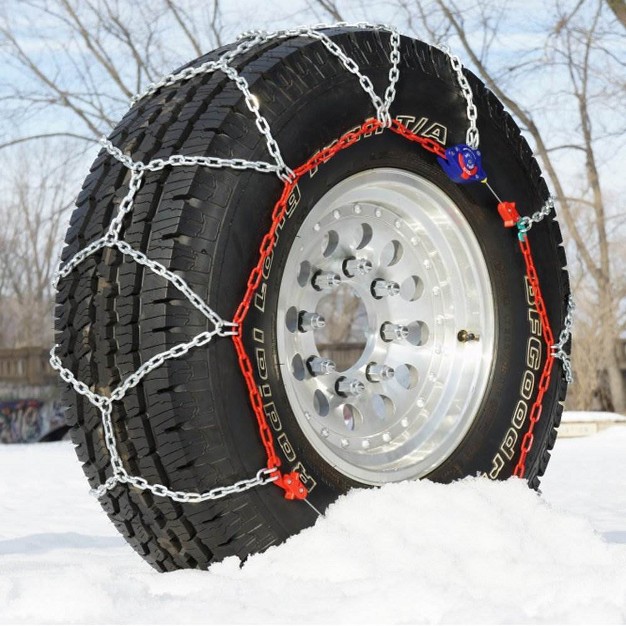 Auto trac 155505 Series 1500 Pickup Truck suv Traction Snow Tire Chains With Diamond Cross Pattern For Grip And Smoothness Pair