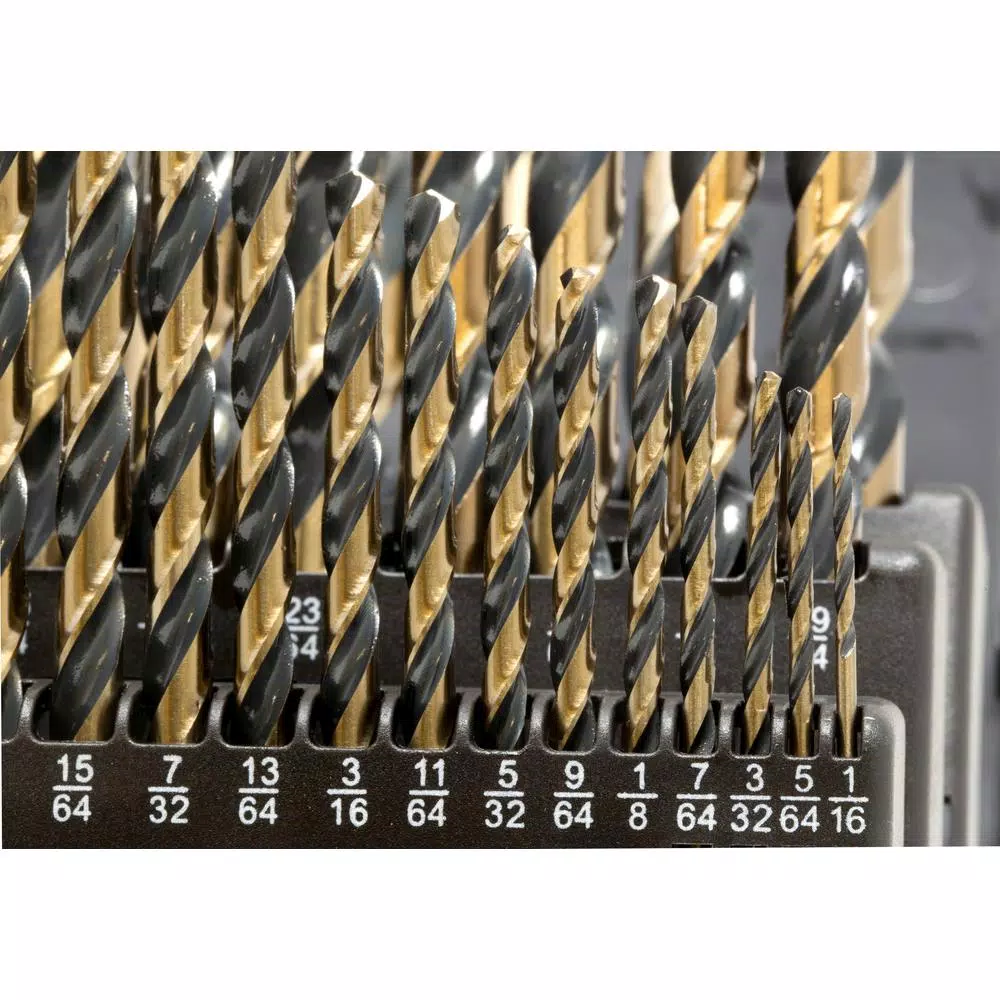 WEN Fully Ground Black Gold HSS Jobber Drill Bit Set with Carrying Case (29-Piece) and#8211; XDC Depot