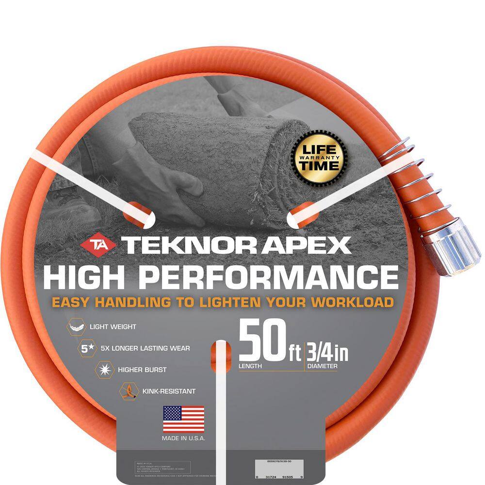 Teknor Apex High-Performance 34 in. x 50 ft. Tradesman Grade Water Hose 9150 50