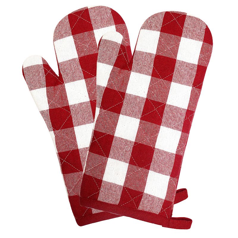 Popular Bath Gingham Check Oven Mitt 2-pk.