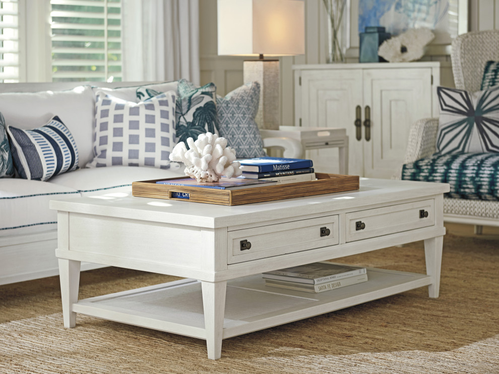 Palm Coast Rectangular Cocktail Table   Beach Style   Coffee Tables   by Lexington Home Brands  Houzz