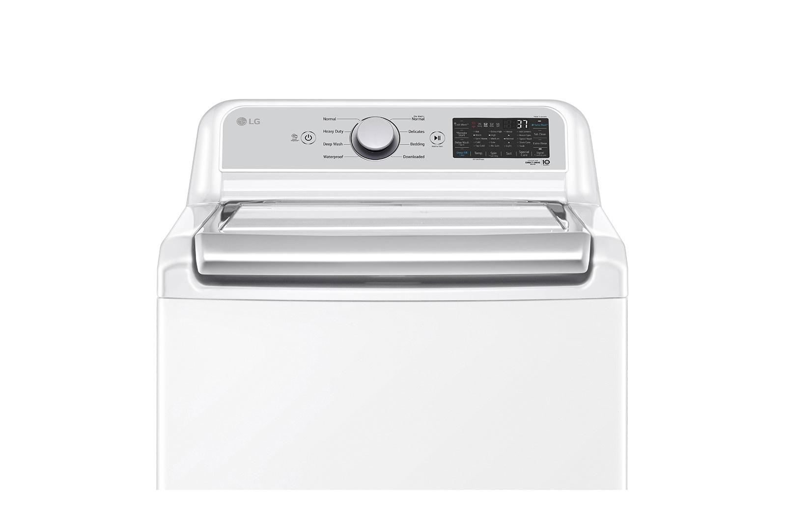 Lg WT7405CW 5.3 Cu.Ft. Mega Capacity Smart Wi-Fi Enabled Top Load Washer With 4-Way™ Agitator & Turbowash3D™ Technology