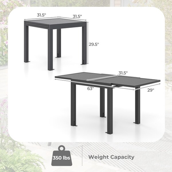 Expandable Patio Dining Table for 46 People