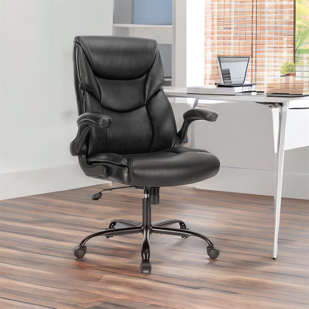 Ergonomic Office Chair with High Back  Flip Up Armrest and Adjustable