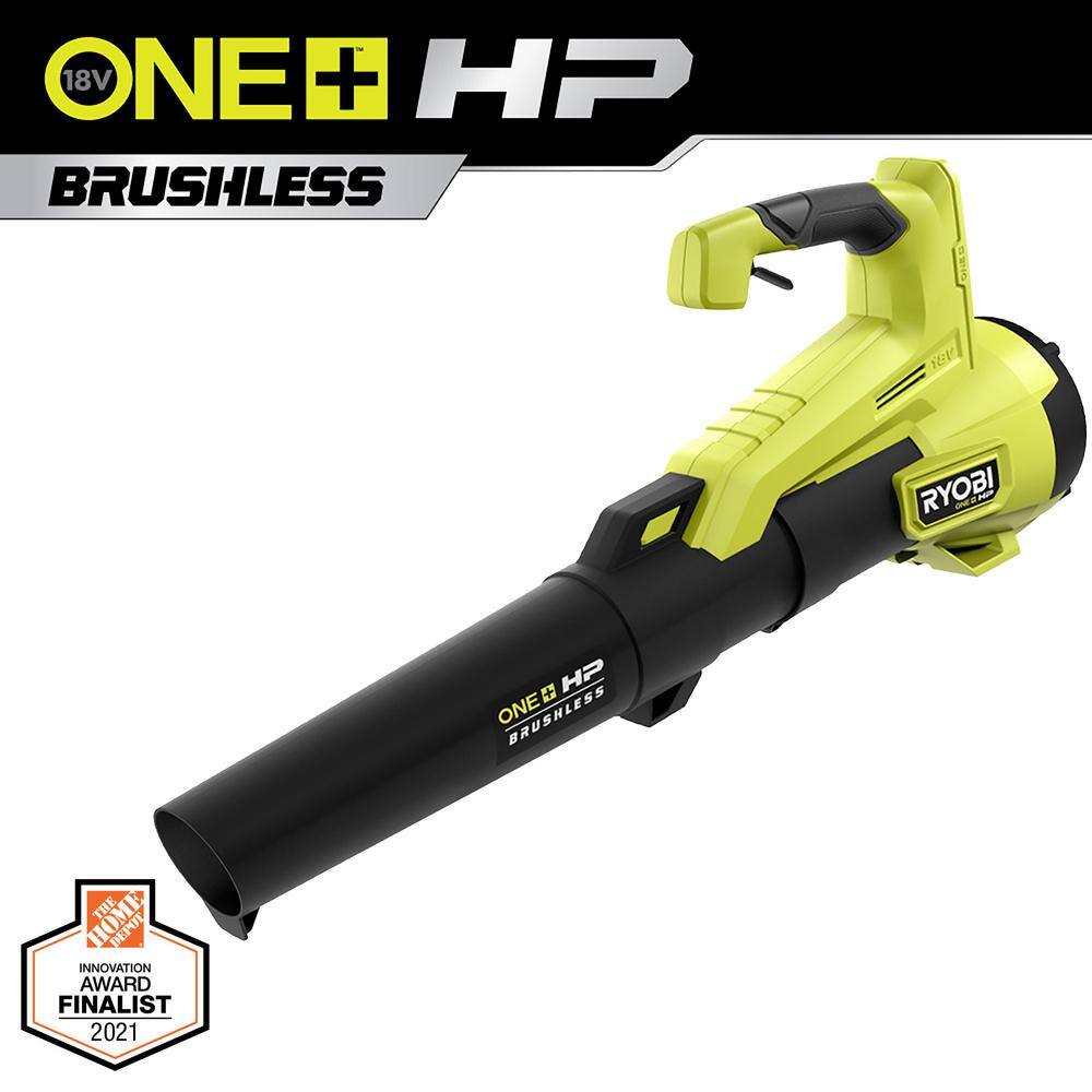 RYOBI ONE+ HP 18V Brushless 110 MPH 350 CFM Cordless Variable-Speed Jet Fan Leaf Blower (Tool Only) P21012BTL