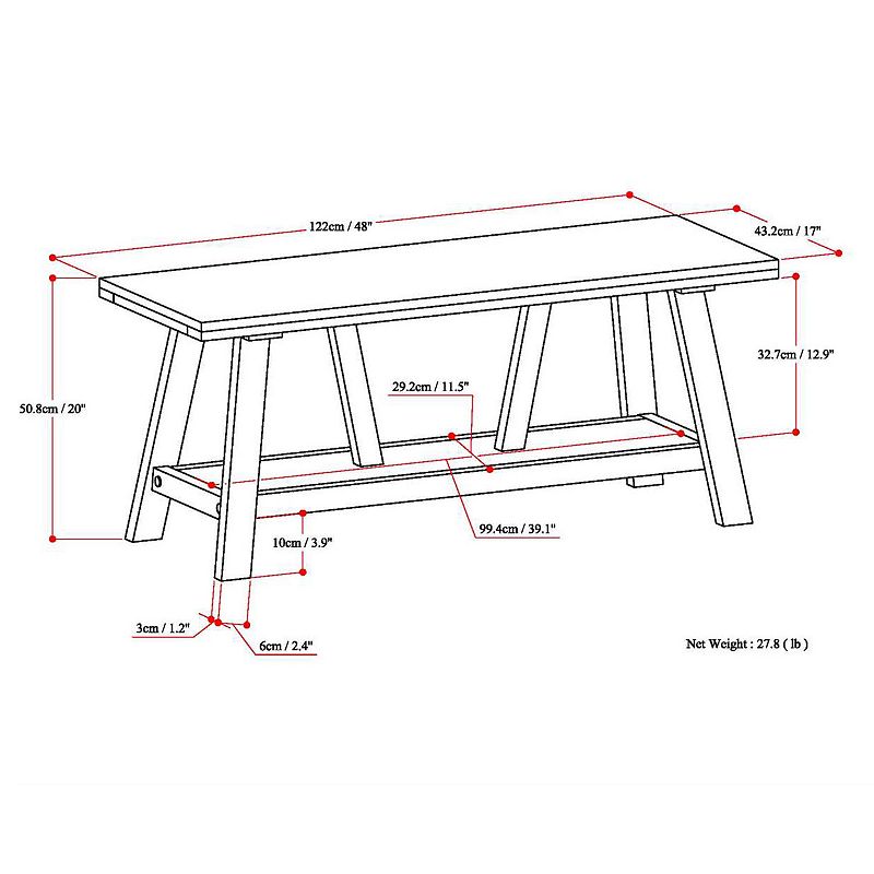 Simpli Home Dylan Entryway Bench