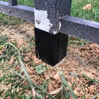 Fence Armor 2.5 in. L x 2.5 in. W x 3 in. H Black Ornamental Fence Post Guard FA2.5x2.5OBMB