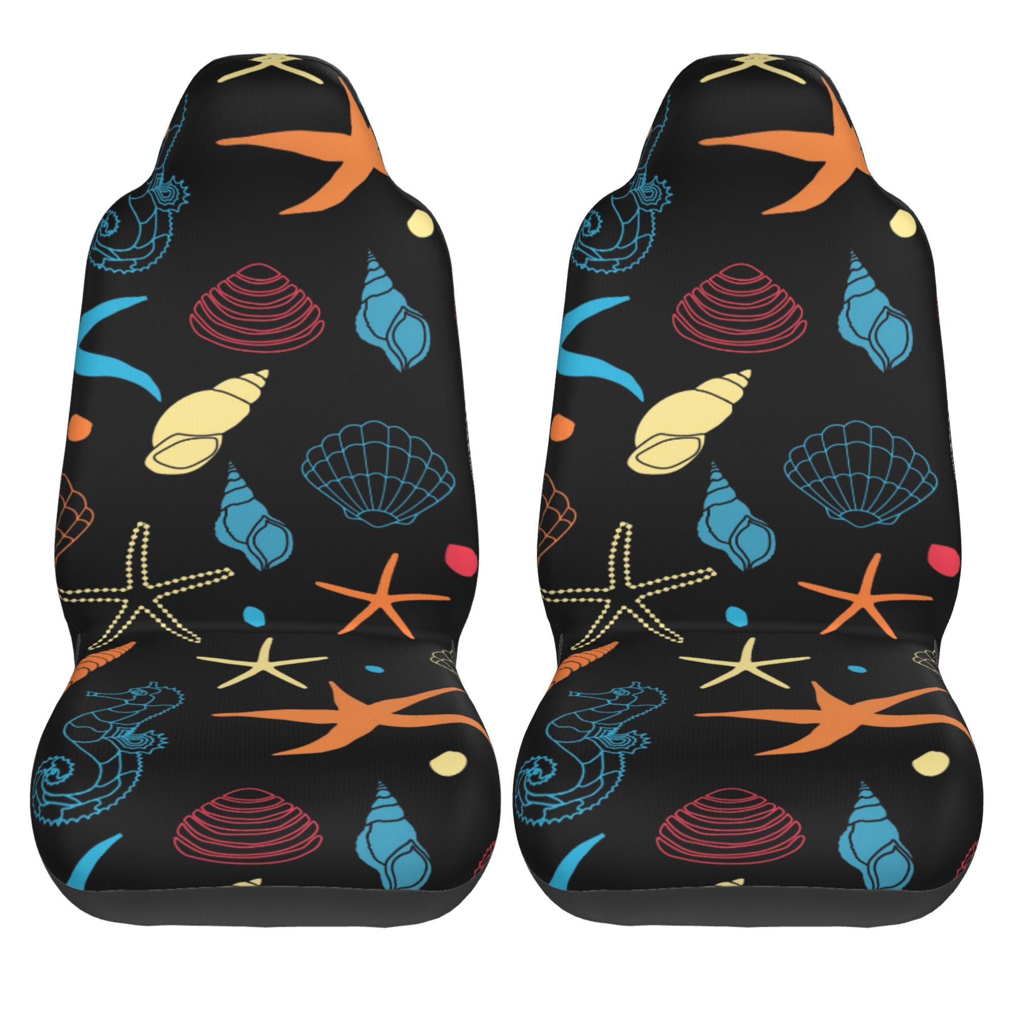 ZICANCN Car Seat Cover Seahorse Starfish Car Front Seat Covers Protectors ， Automotive Seat Covers for Cars Trucks Suv