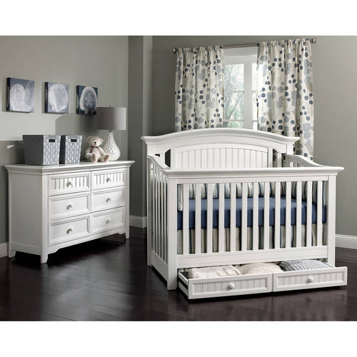 Suite Bebe Winchester 4-in-1 Convertible Crib, White Finish