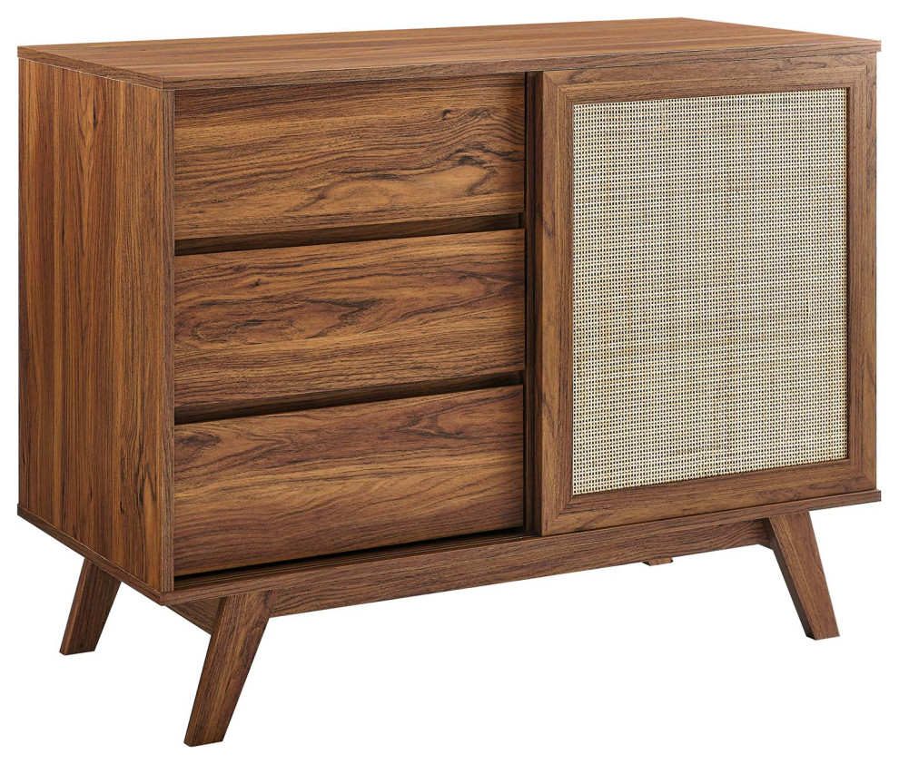 Soma 40 quotAccent Cabinet  Walnut   Tropical   Accent Chests And Cabinets   by Homesquare  Houzz