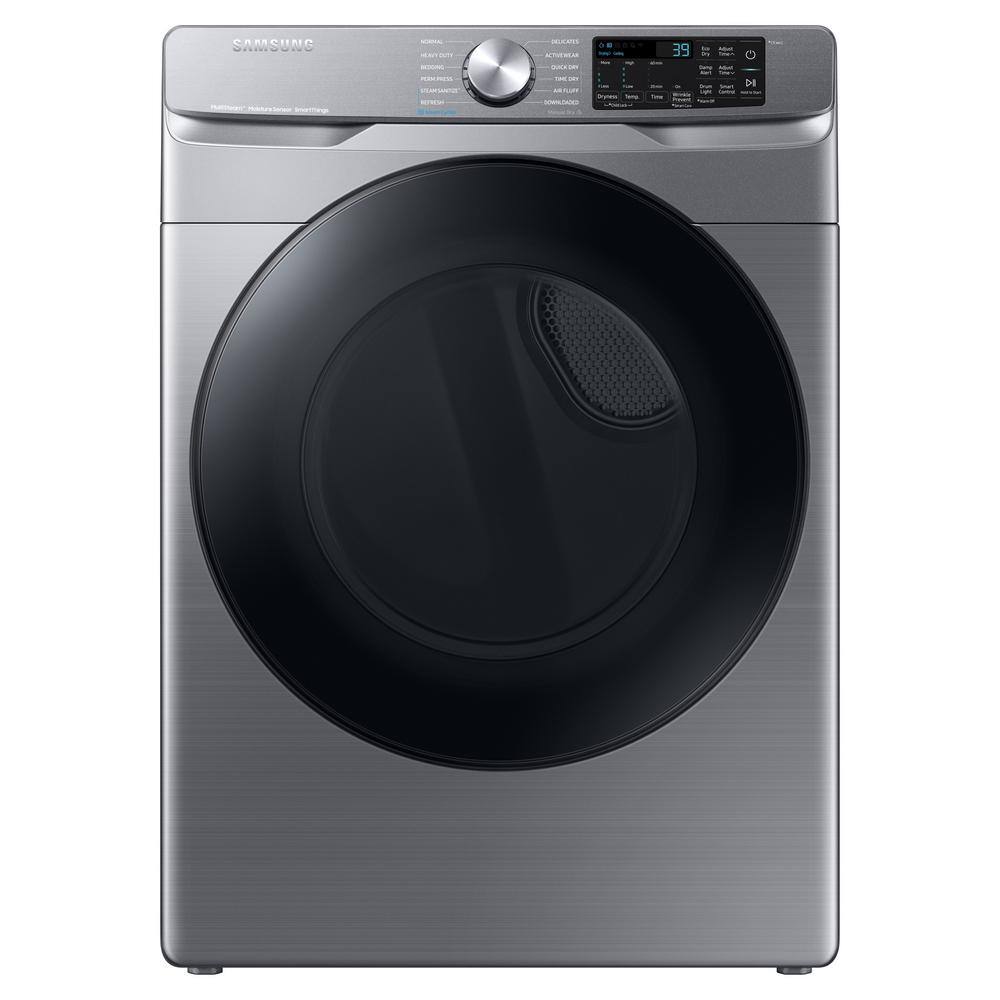  7.5 cu. ft. Smart Stackable Vented Electric Dryer with Steam Sanitize+ in Platinum DVE45B6300P