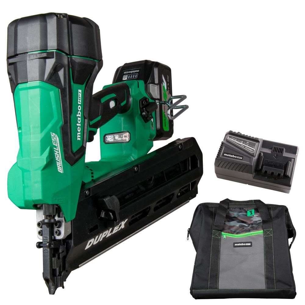 Metabo HPT 36V MultiVolt闁? Duplex Nailer Cordless Kit