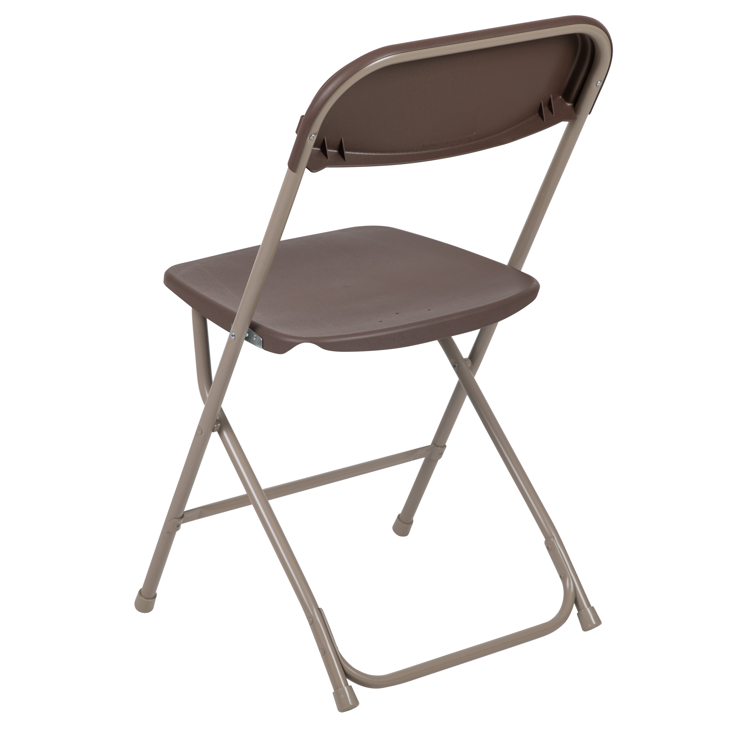 Flash Furniture Hercules™ Series Plastic Folding Chair - Brown - 10 Pack 650LB Weight Capacity Comfortable Event Chair-Lightweight Folding Chair